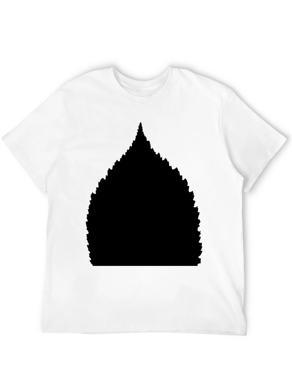 Mens Black Graphic Tee - Leaf Design