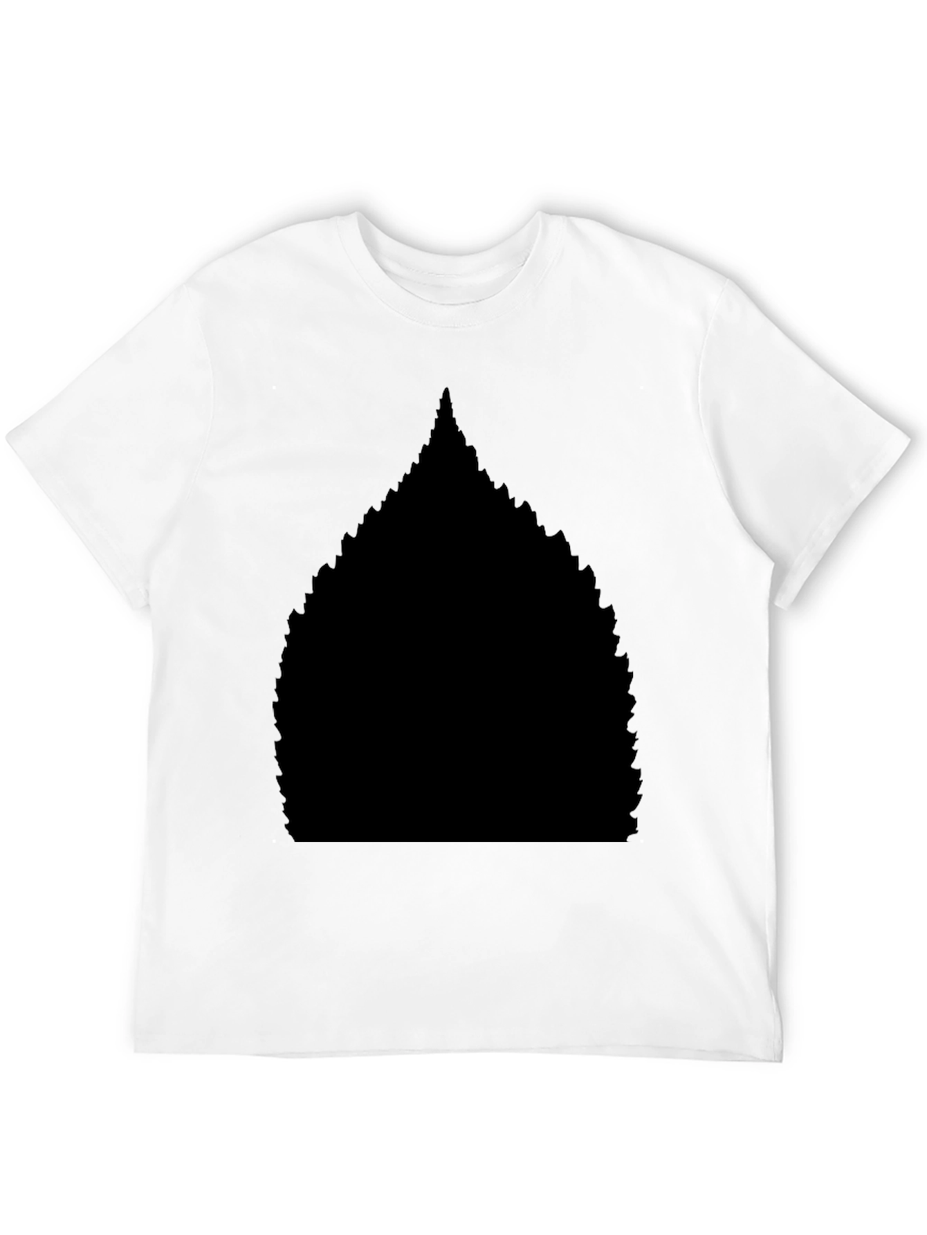 Mens Black Graphic Tee - Leaf Design