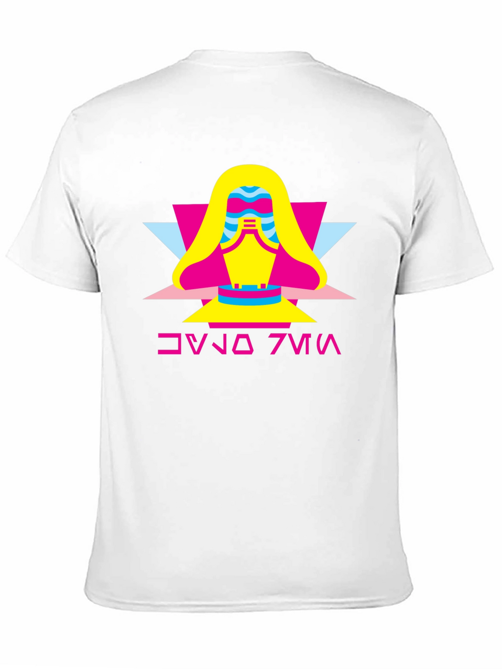 Geometric Retro Graphic Tee - Black