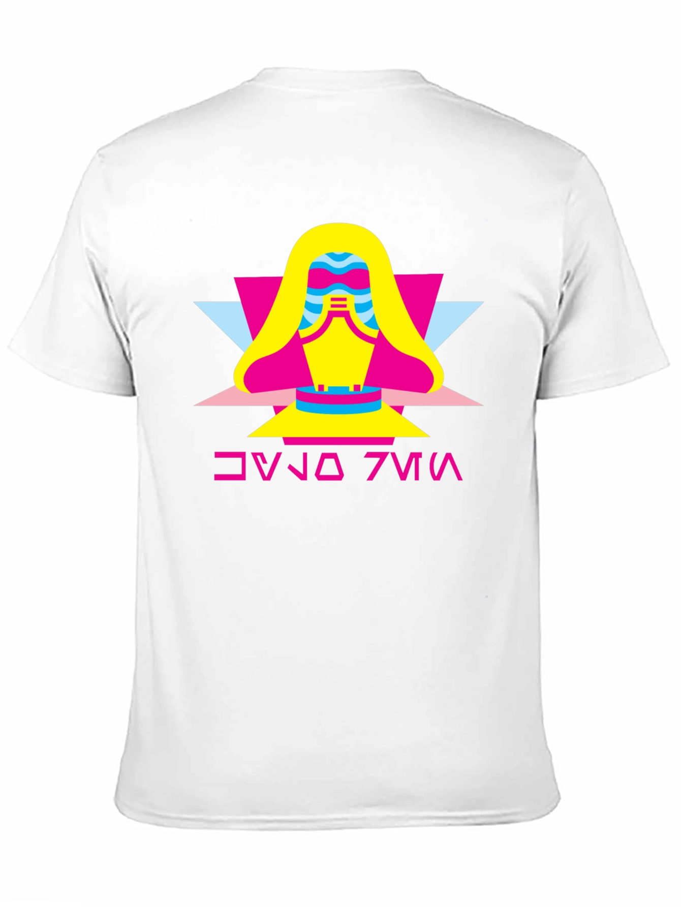 Geometric Retro Graphic Tee - Black