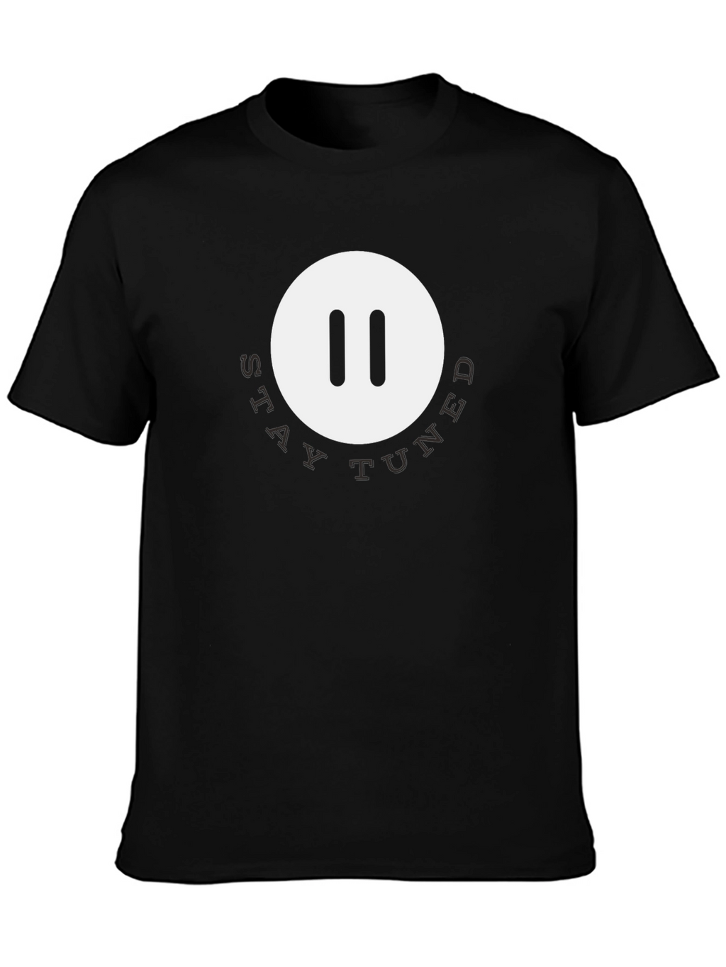 Stay Tuned Pause Button T-Shirt - Modern Graphic Tee