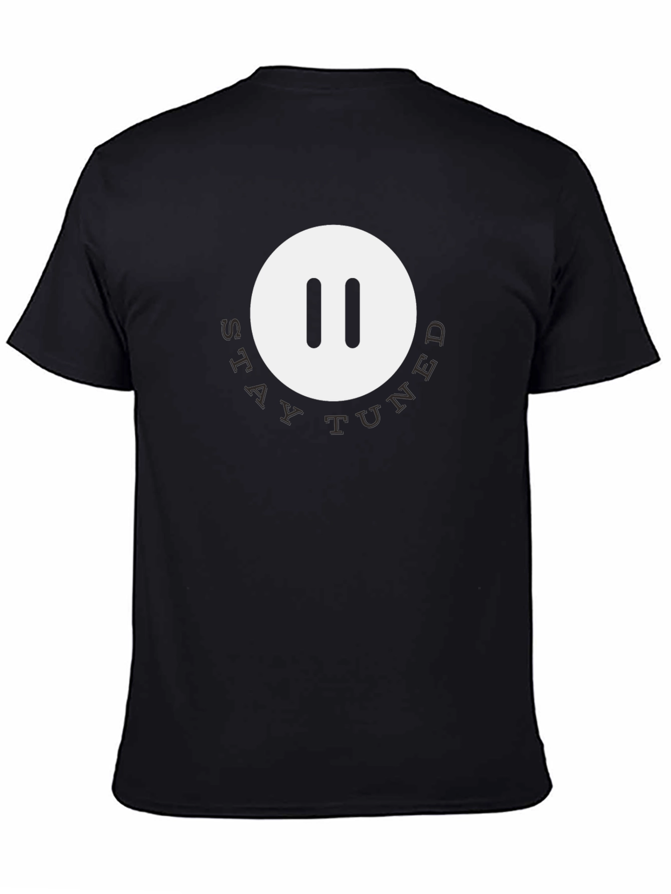 Stay Tuned Pause Button T-Shirt - Modern Graphic Tee