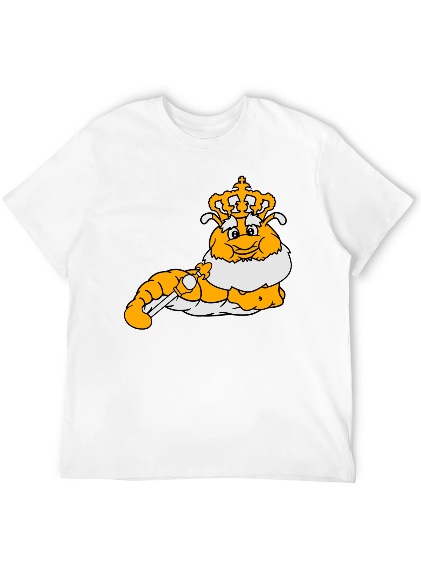 Cartoon Caterpillar King Graphic T-Shirt