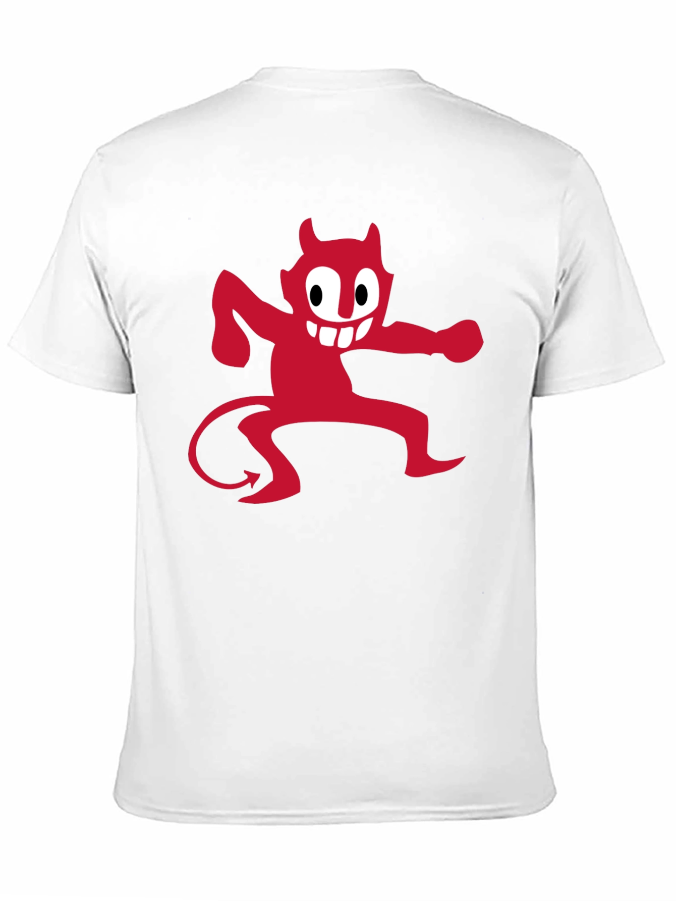 Red Devil Graphic Print Black T-Shirt