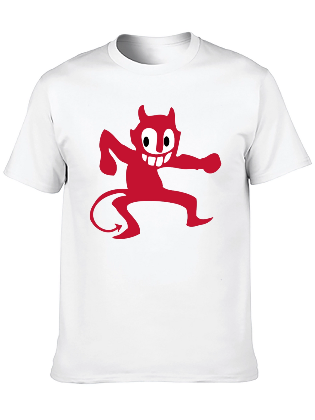 Red Devil Graphic Print Black T-Shirt
