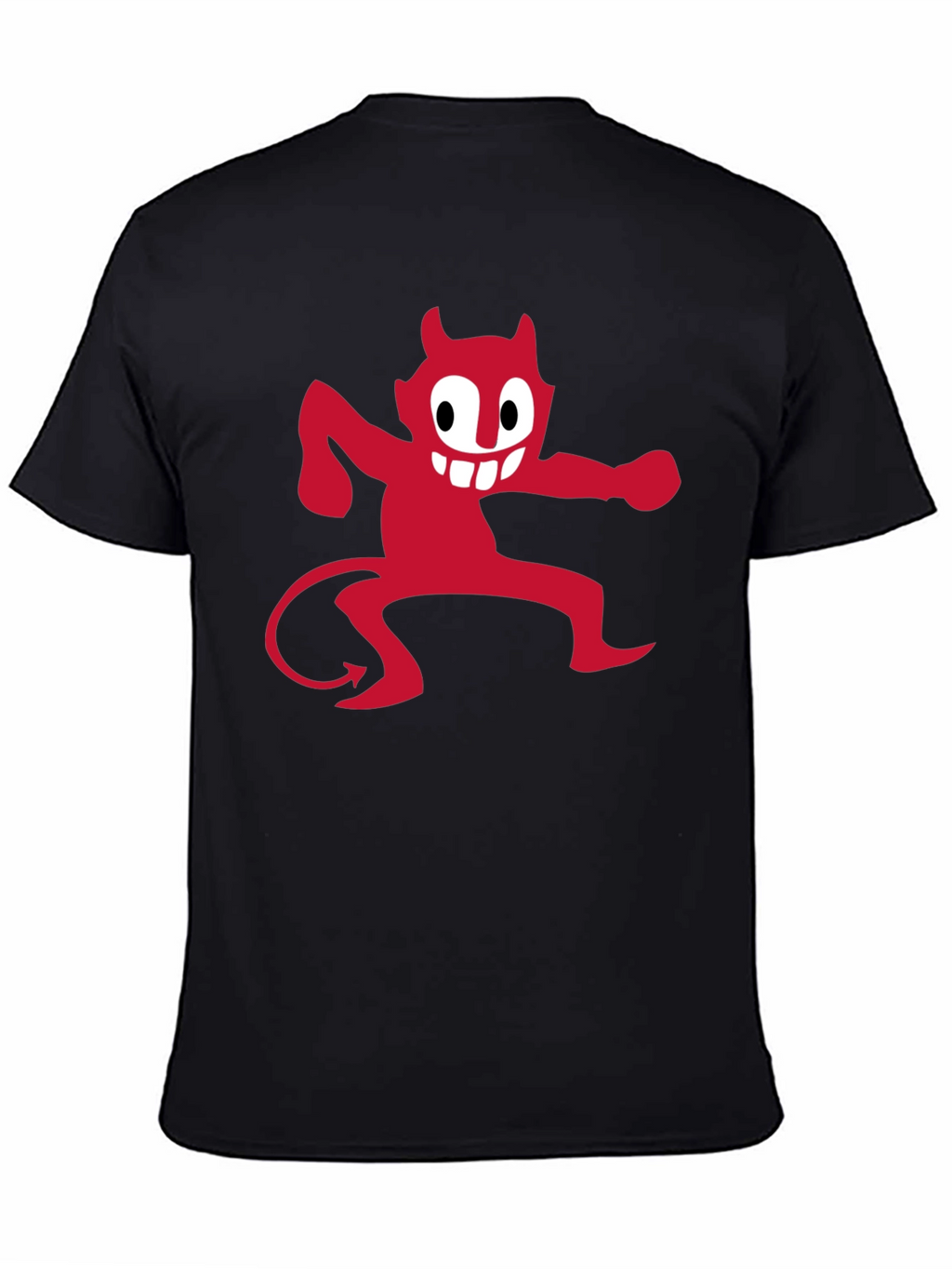 Red Devil Graphic Print Black T-Shirt
