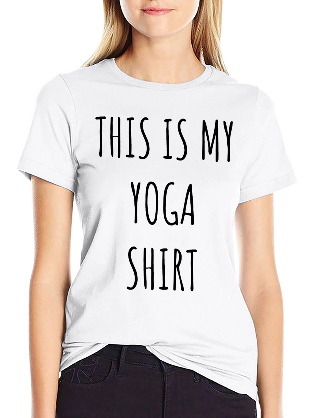 This Is My Yoga Shirt -  Black Cotton Tee
