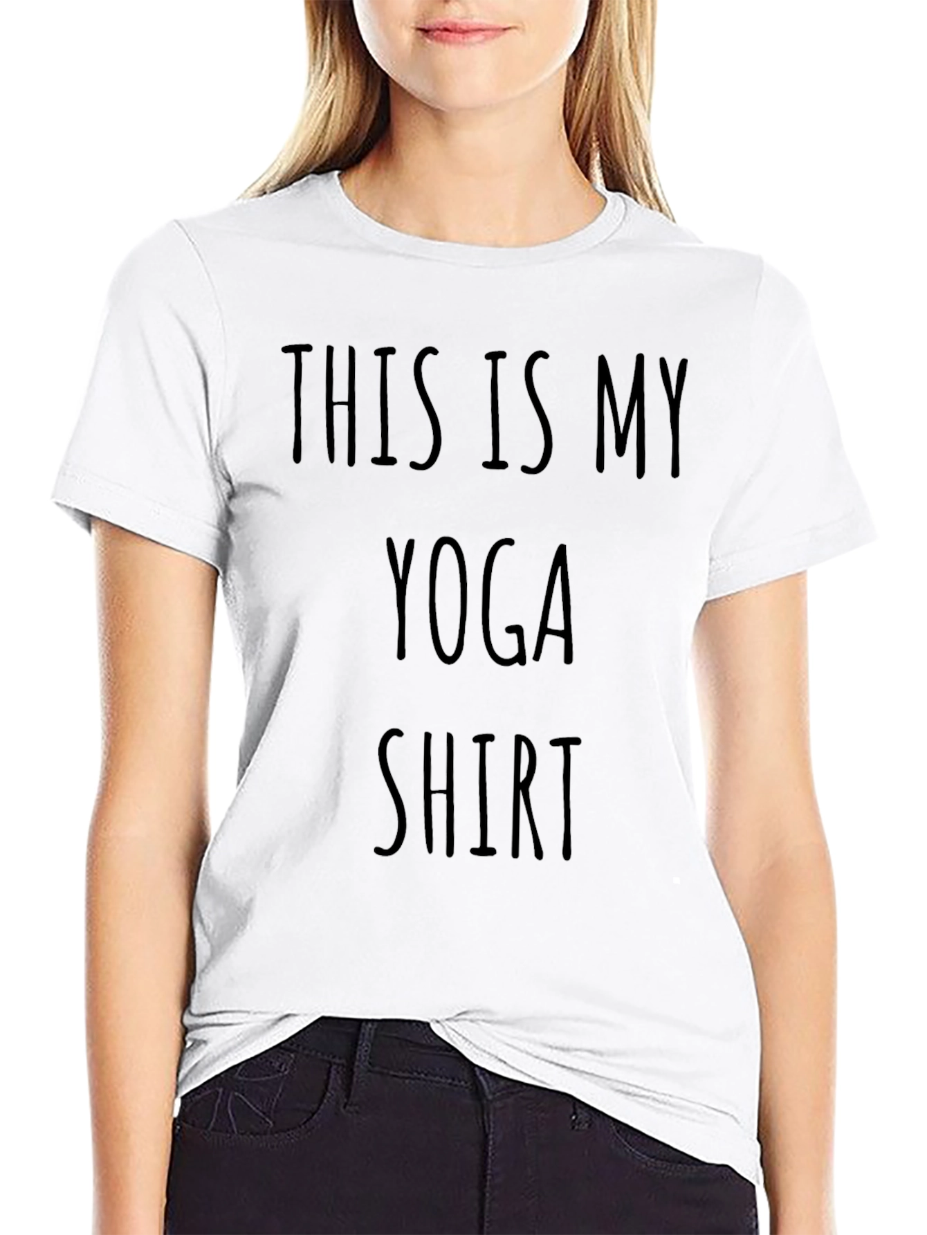 This Is My Yoga Shirt -  Black Cotton Tee