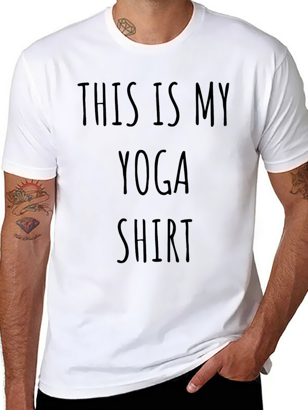This Is My Yoga Shirt -  Black Cotton Tee