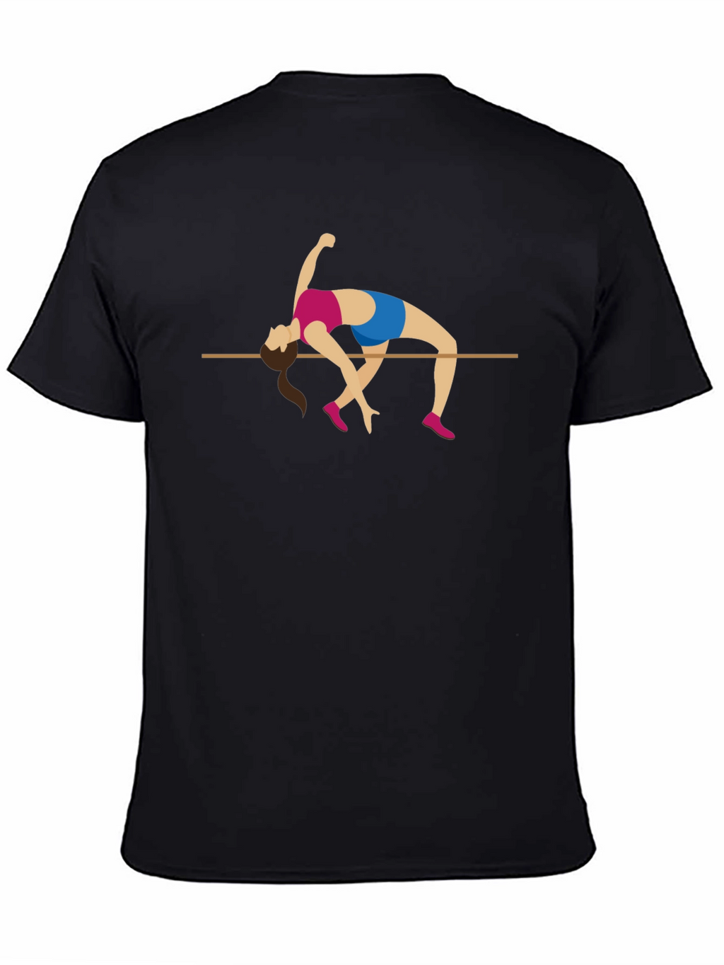 High Jump Graphic Tee - Black Cotton T-Shirt