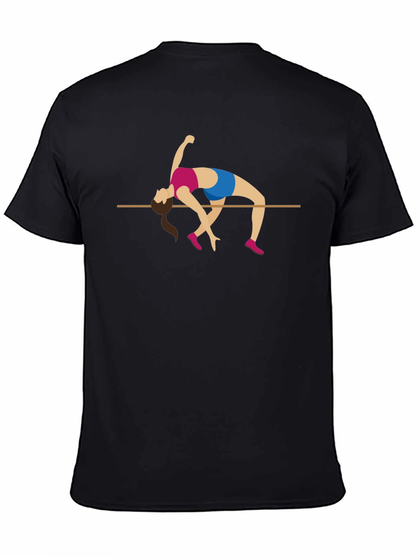 High Jump Graphic Tee - Black Cotton T-Shirt