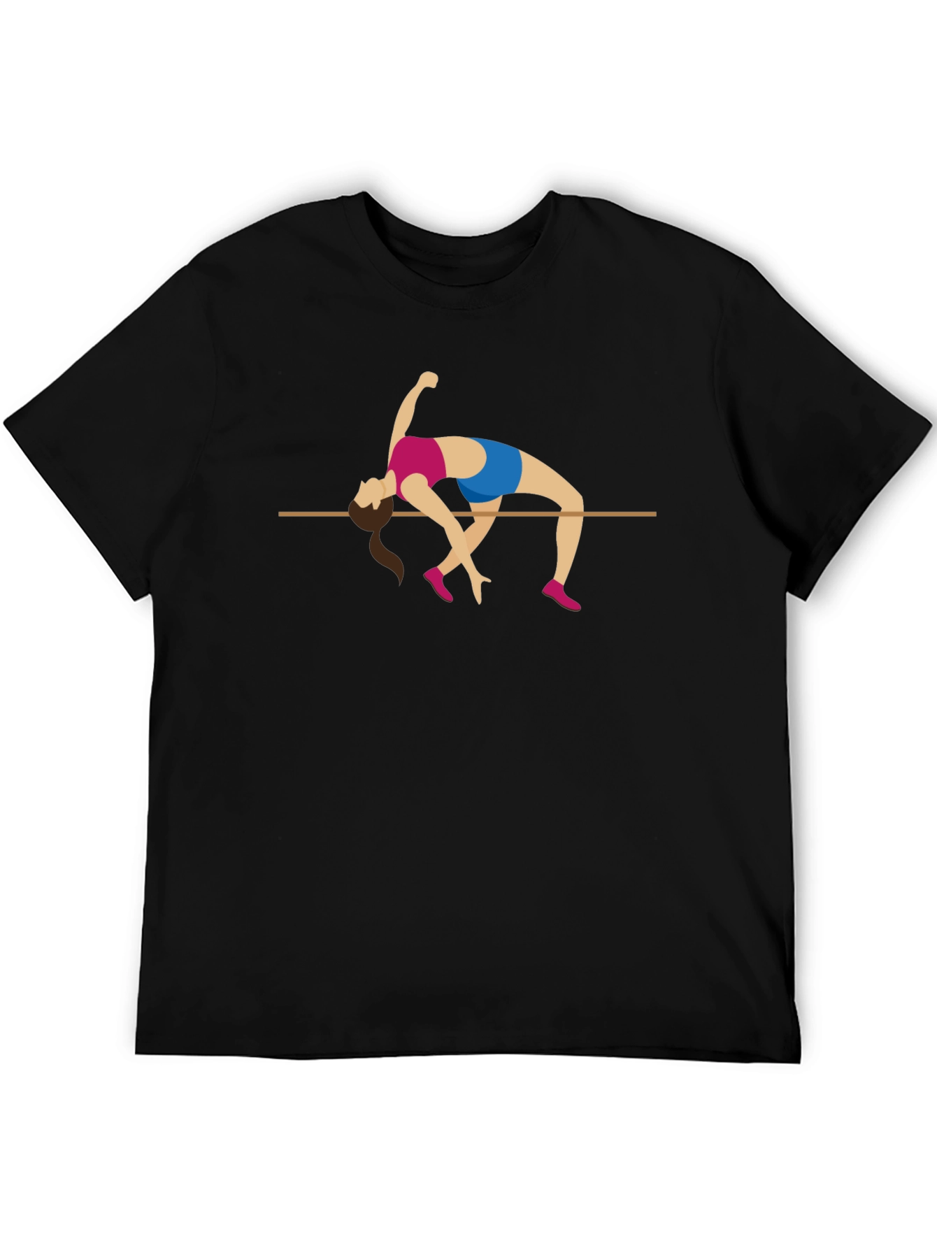 High Jump Graphic Tee - Black Cotton T-Shirt