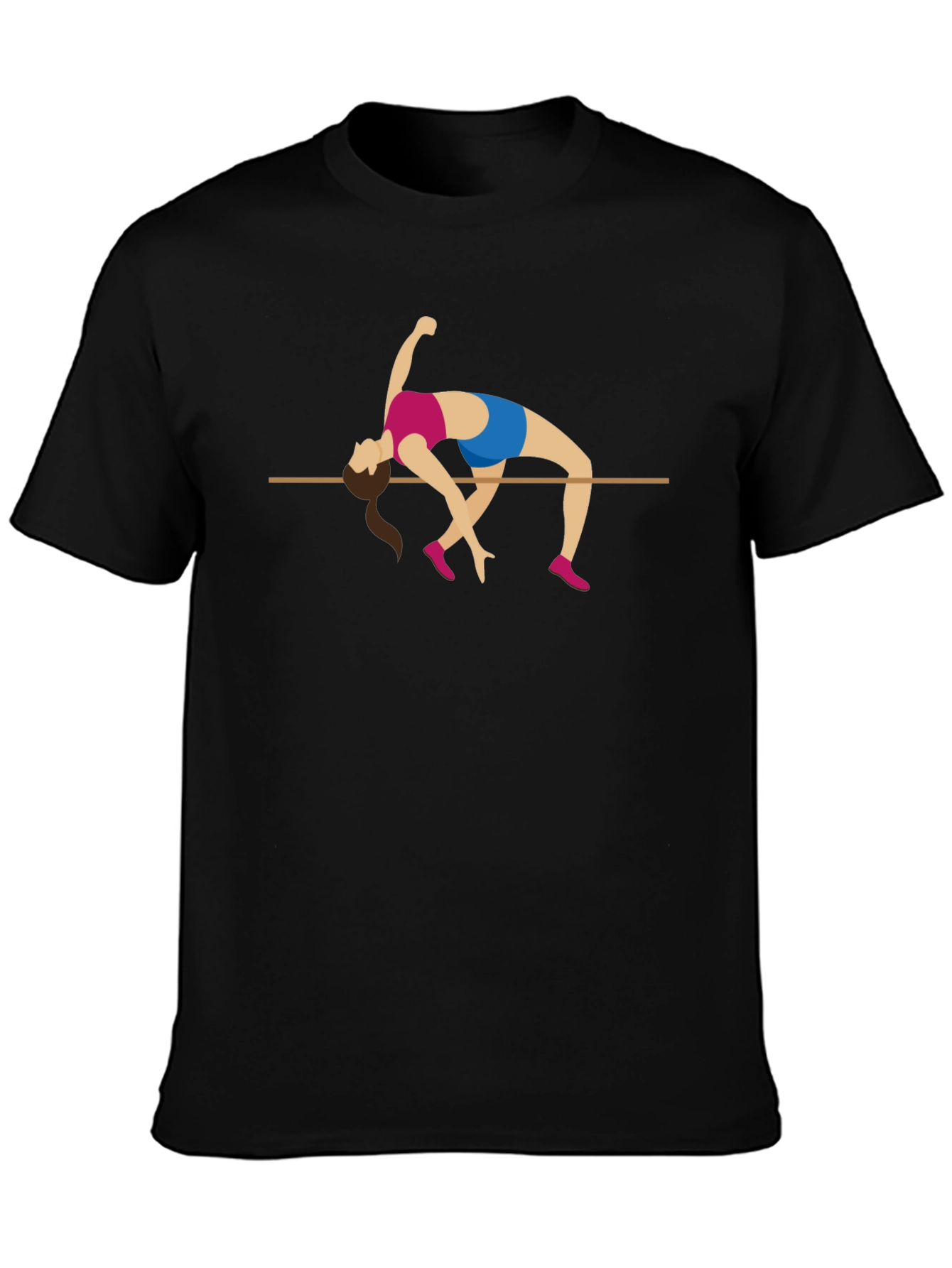High Jump Graphic Tee - Black Cotton T-Shirt