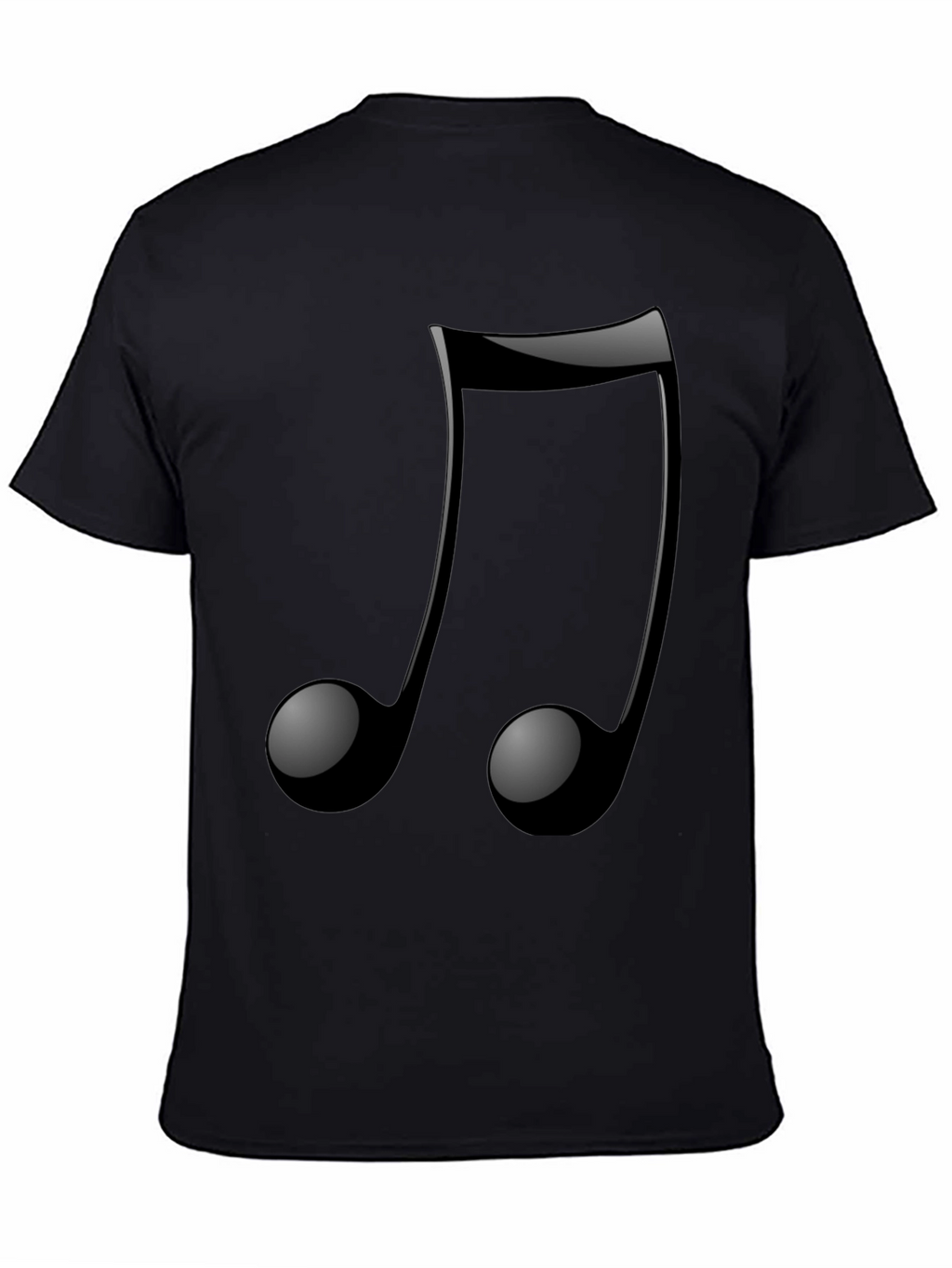 Musical Note Graphic Tee - Trendy Black T-Shirt