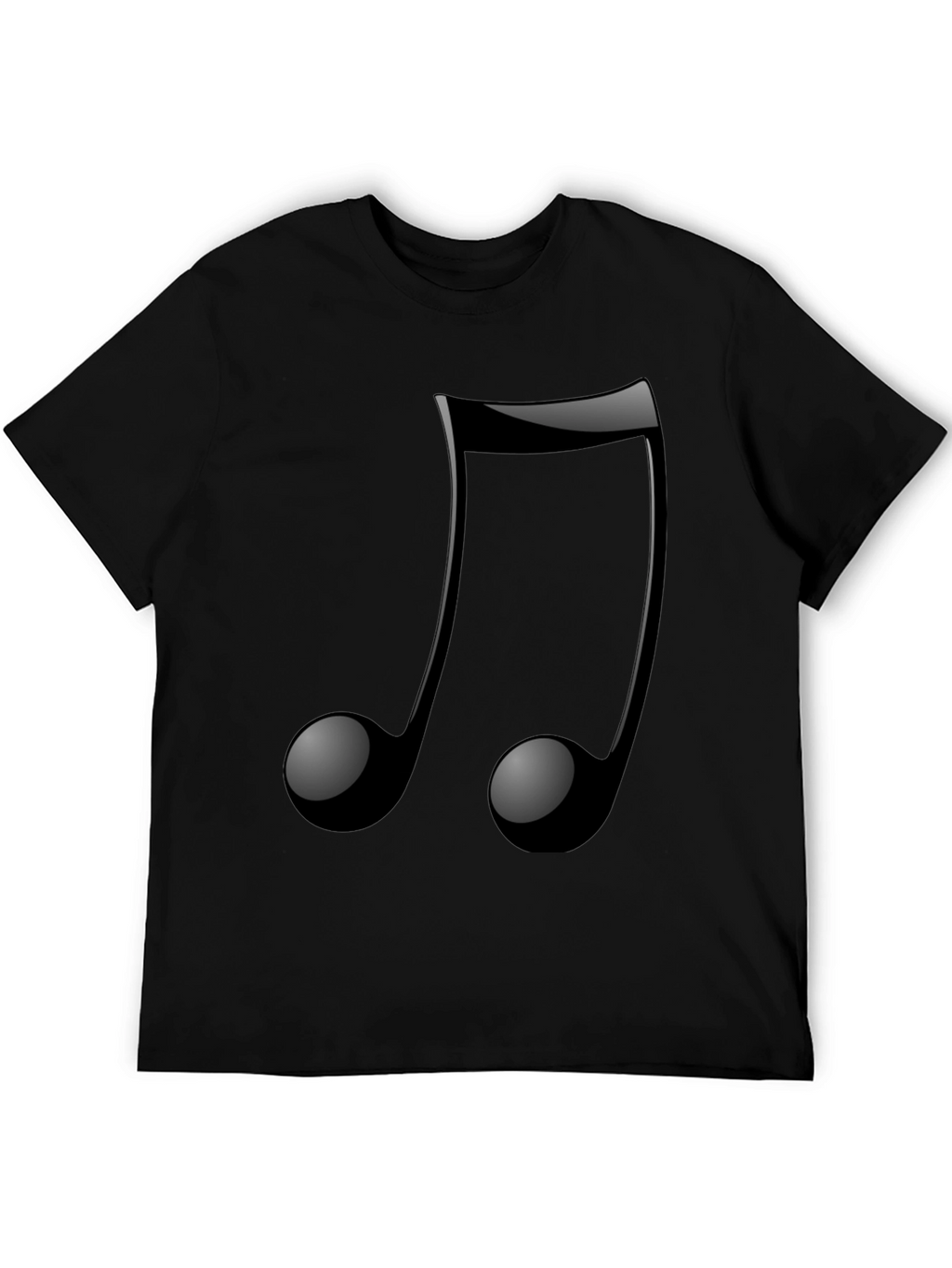 Musical Note Graphic Tee - Trendy Black T-Shirt