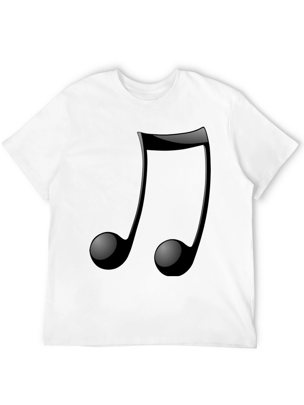 Musical Note Graphic Tee - Trendy Black T-Shirt