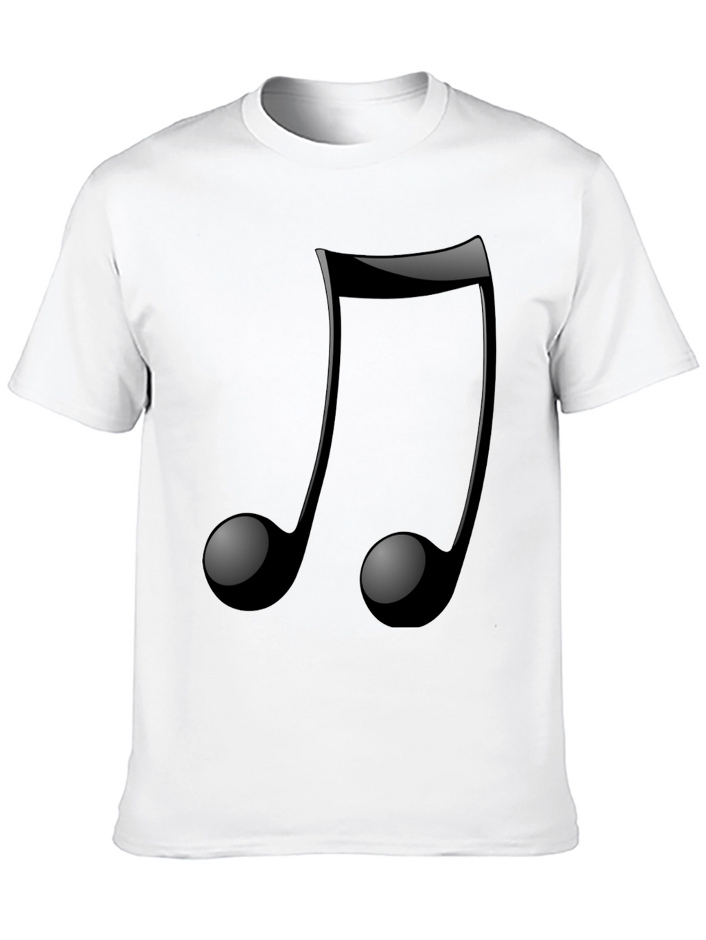 Musical Note Graphic Tee - Trendy Black T-Shirt