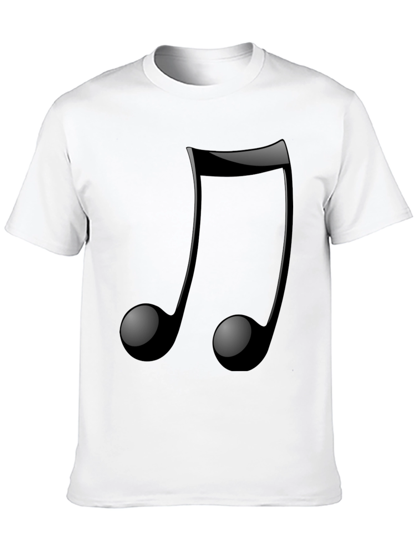Musical Note Graphic Tee - Trendy Black T-Shirt
