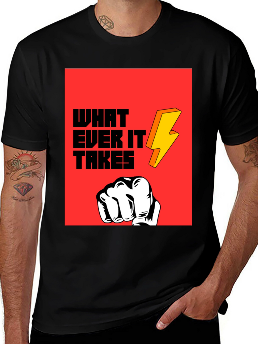 Whatever It Takes Graphic Tee - Bold Statement T-Shirt