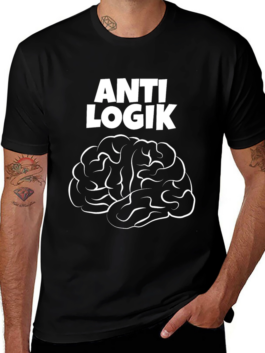 Anti Logik Brain Tee - Mens Funny T-Shirt
