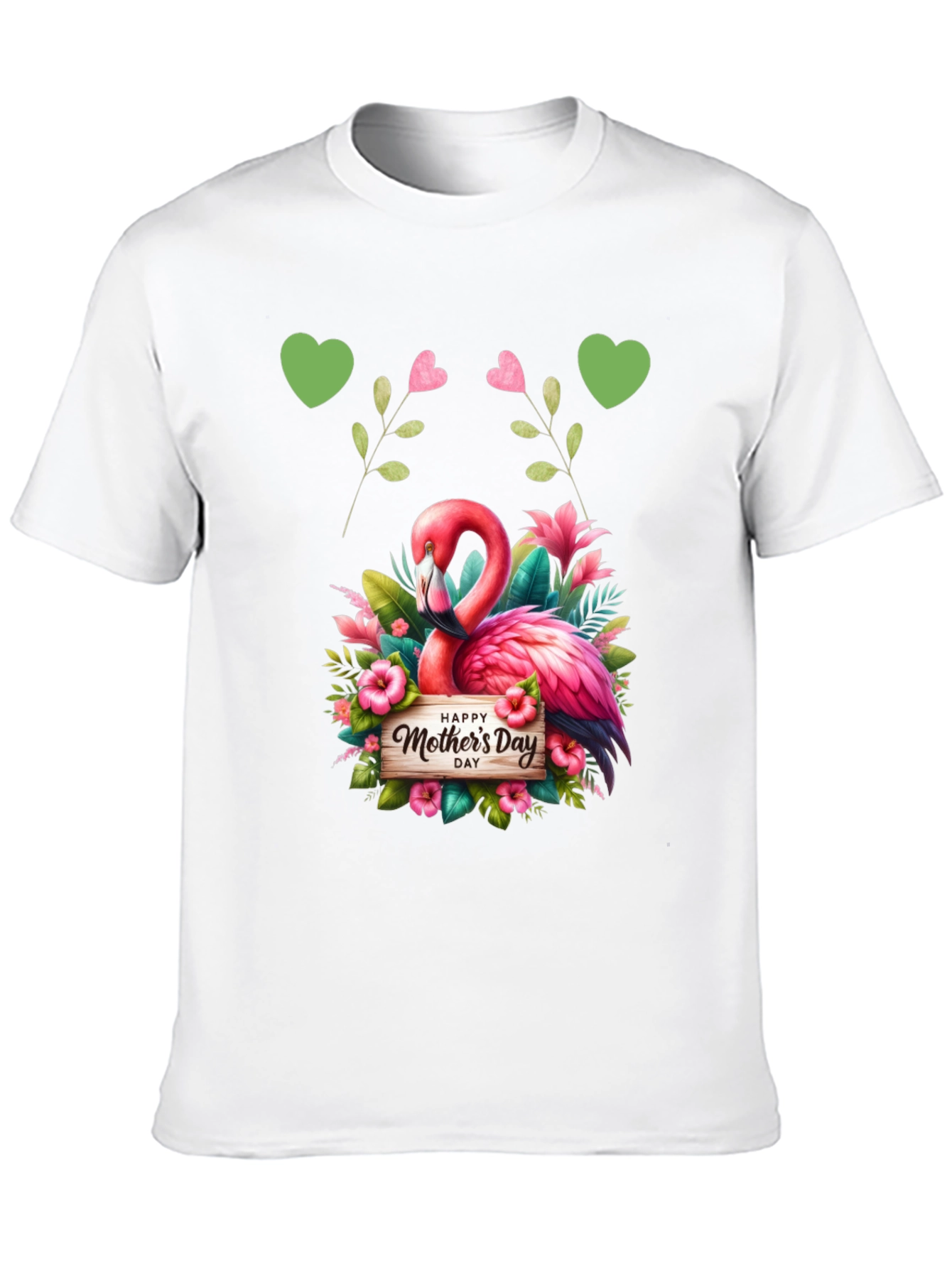 Flamingo Happy Mothers Day Graphic Tee