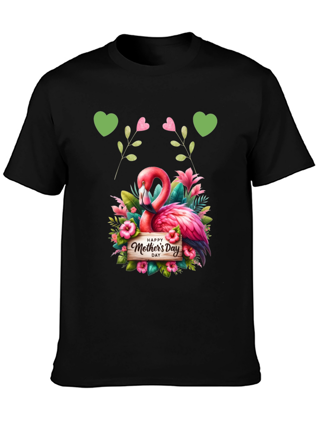 Flamingo Happy Mothers Day Graphic Tee