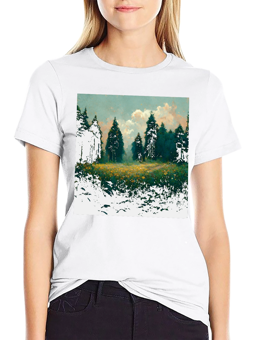 Forest Glade Graphic Tee - Nature Inspired Design