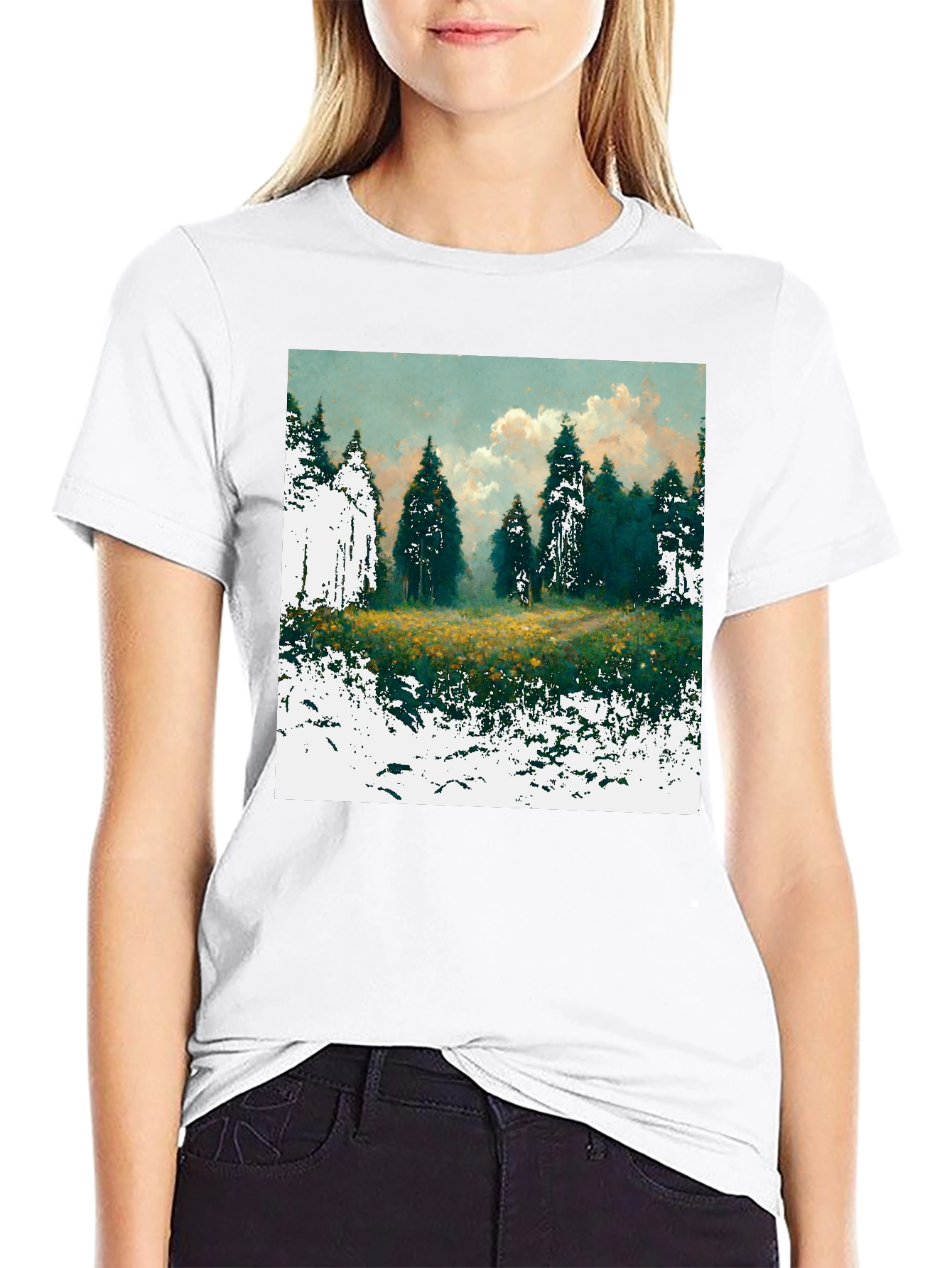 Forest Glade Graphic Tee - Nature Inspired Design