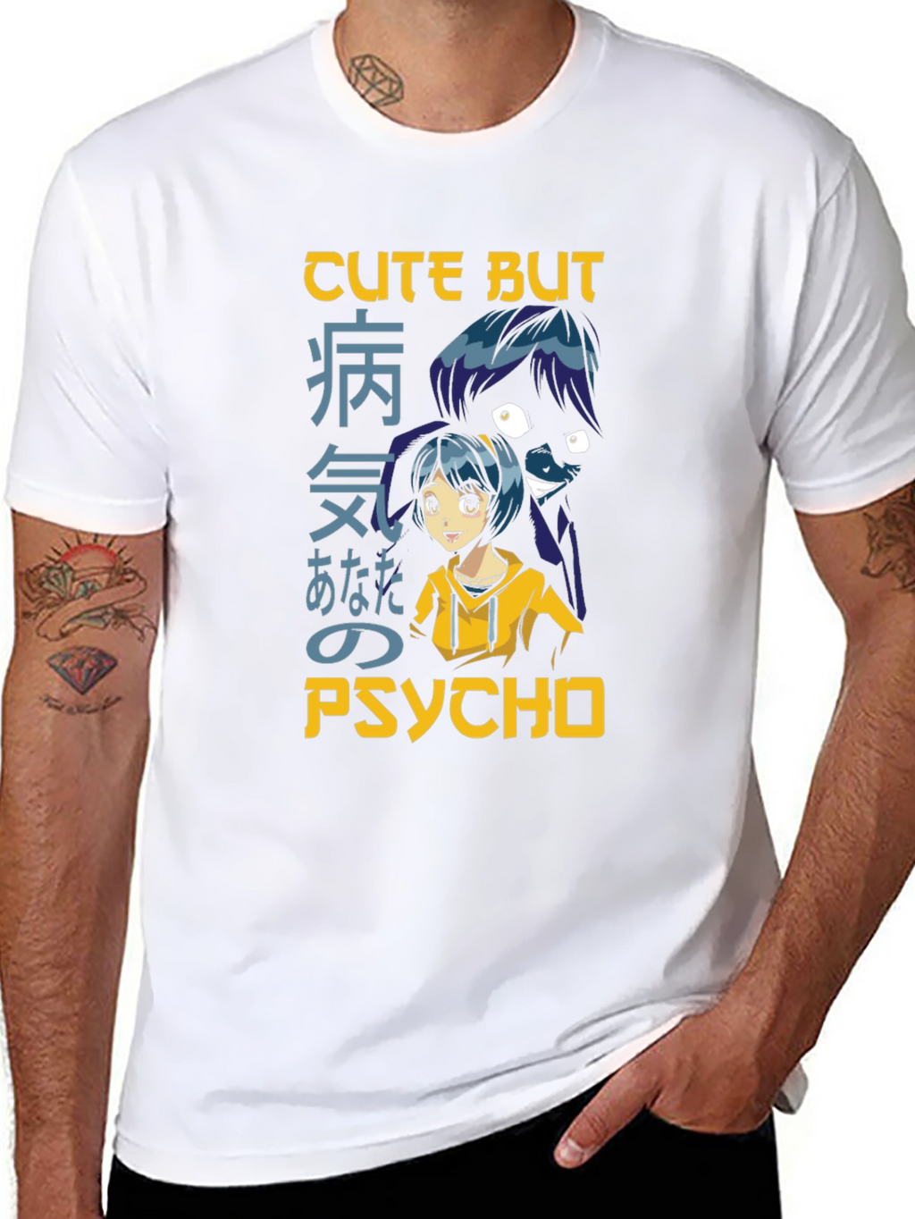 Cute But Psycho Anime Graphic T-Shirt