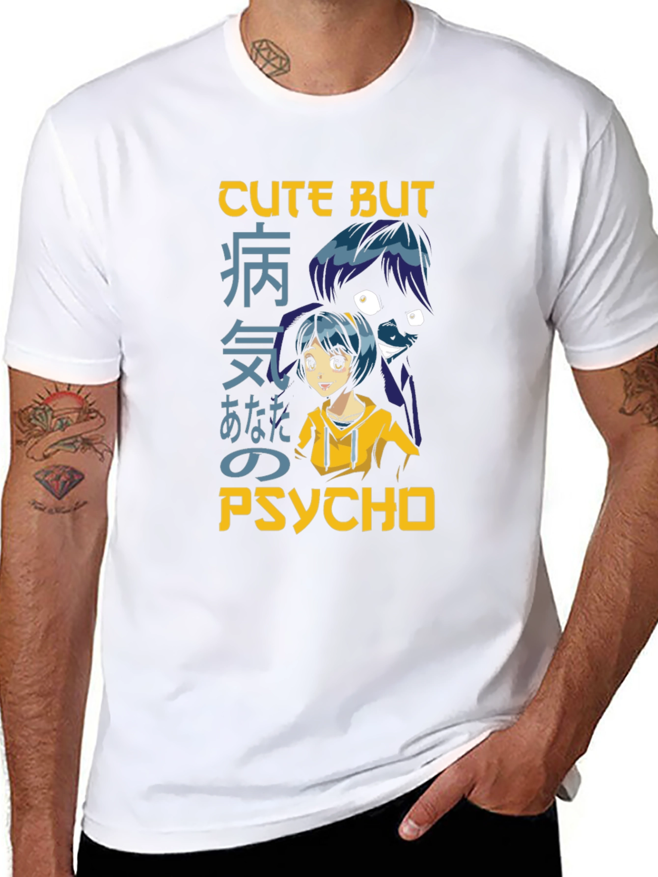 Cute But Psycho Anime Graphic T-Shirt