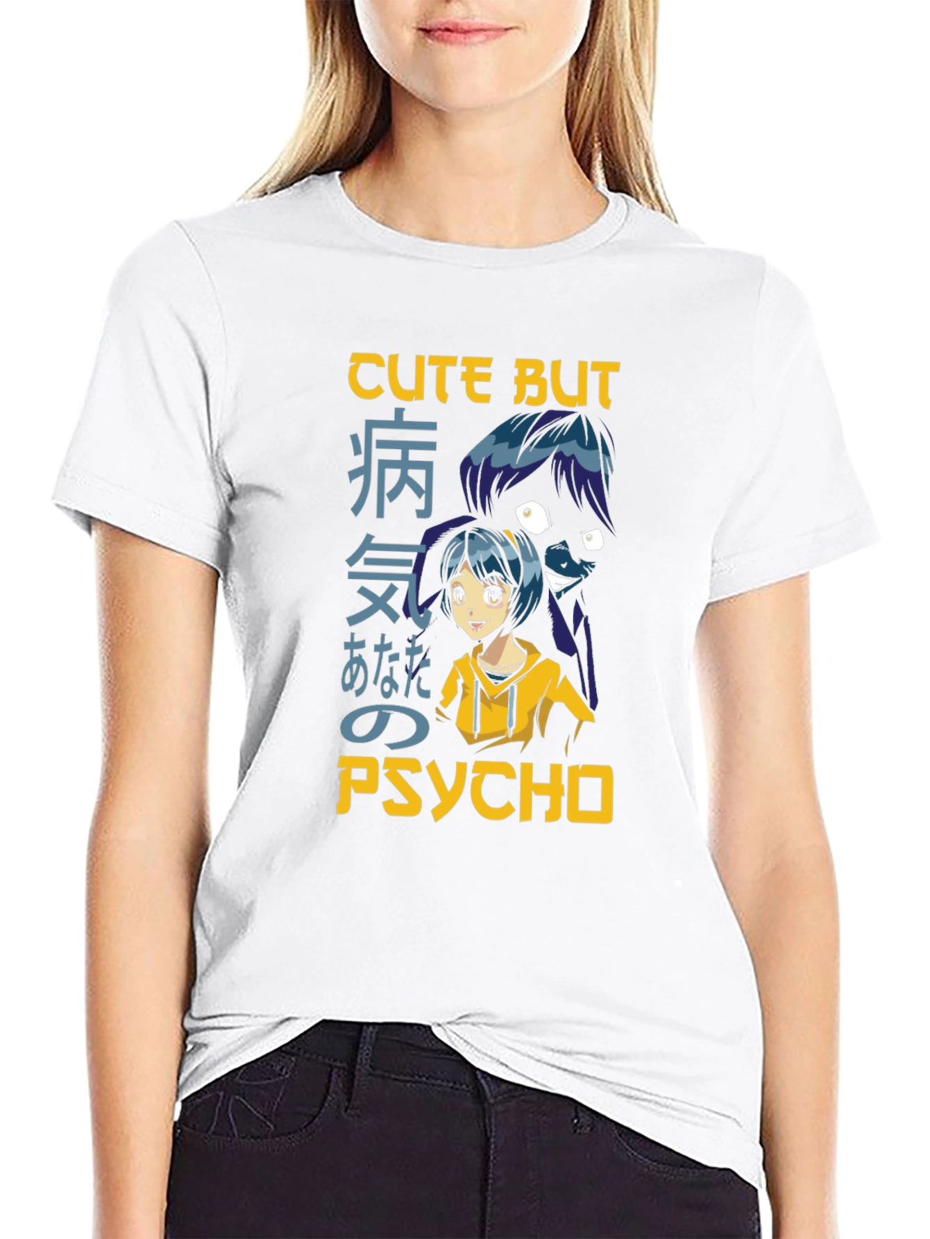 Cute But Psycho Anime Graphic T-Shirt