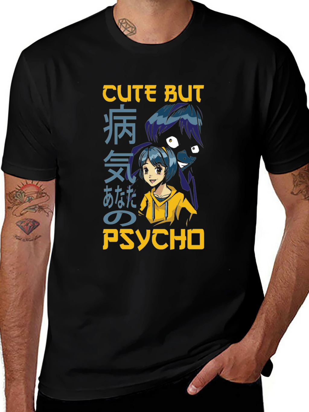 Cute But Psycho Anime Graphic T-Shirt
