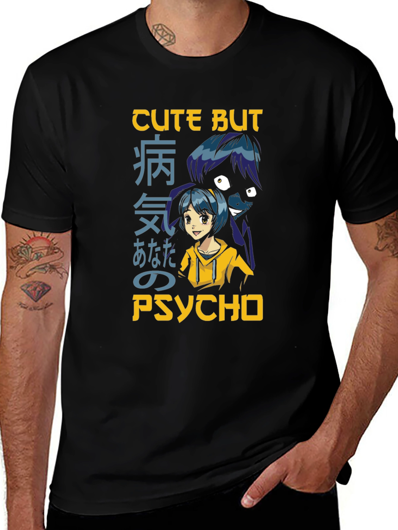 Cute But Psycho Anime Graphic T-Shirt