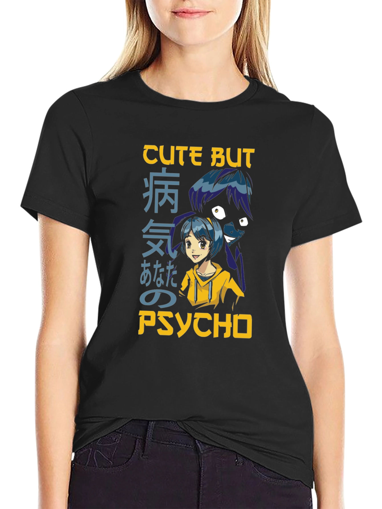 Cute But Psycho Anime Graphic T-Shirt