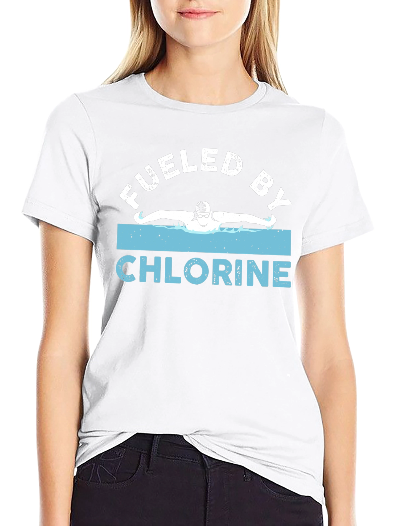 Fueled by Chlorine Swimmer T-Shirt