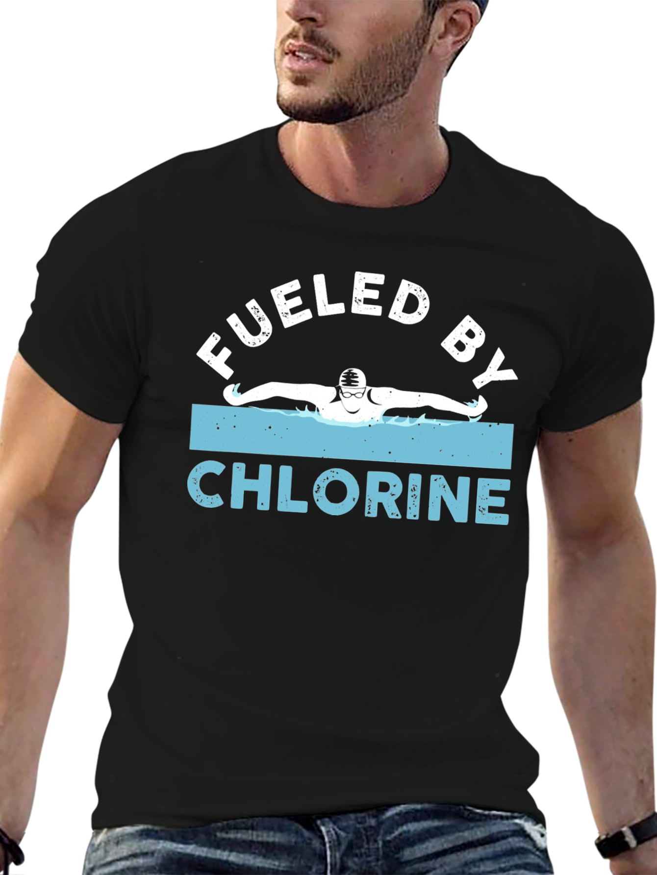Fueled by Chlorine Swimmer T-Shirt