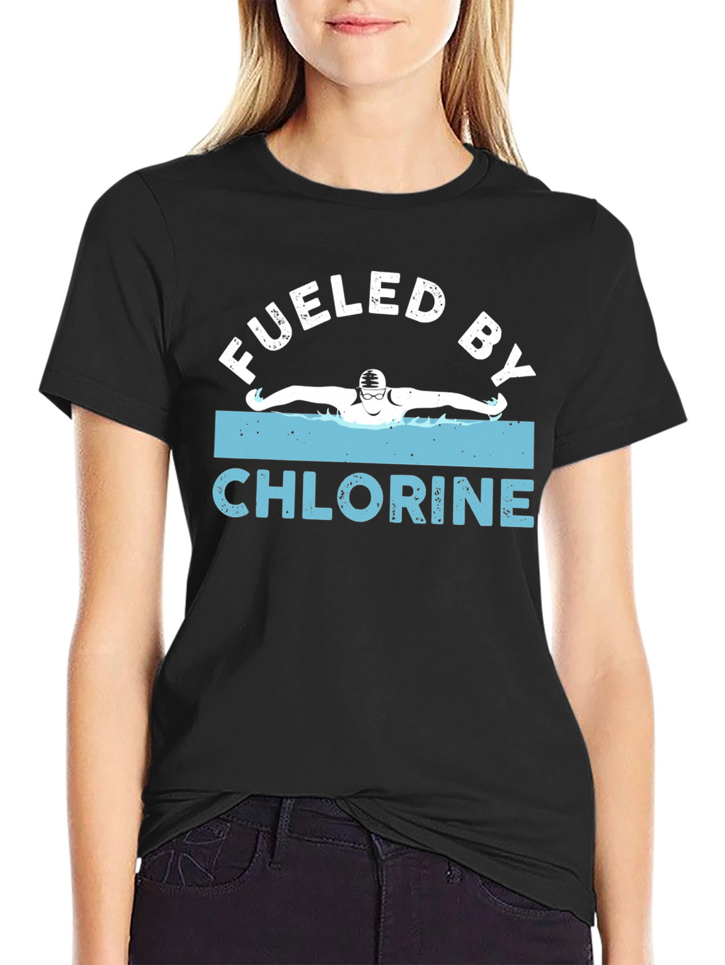 Fueled by Chlorine Swimmer T-Shirt