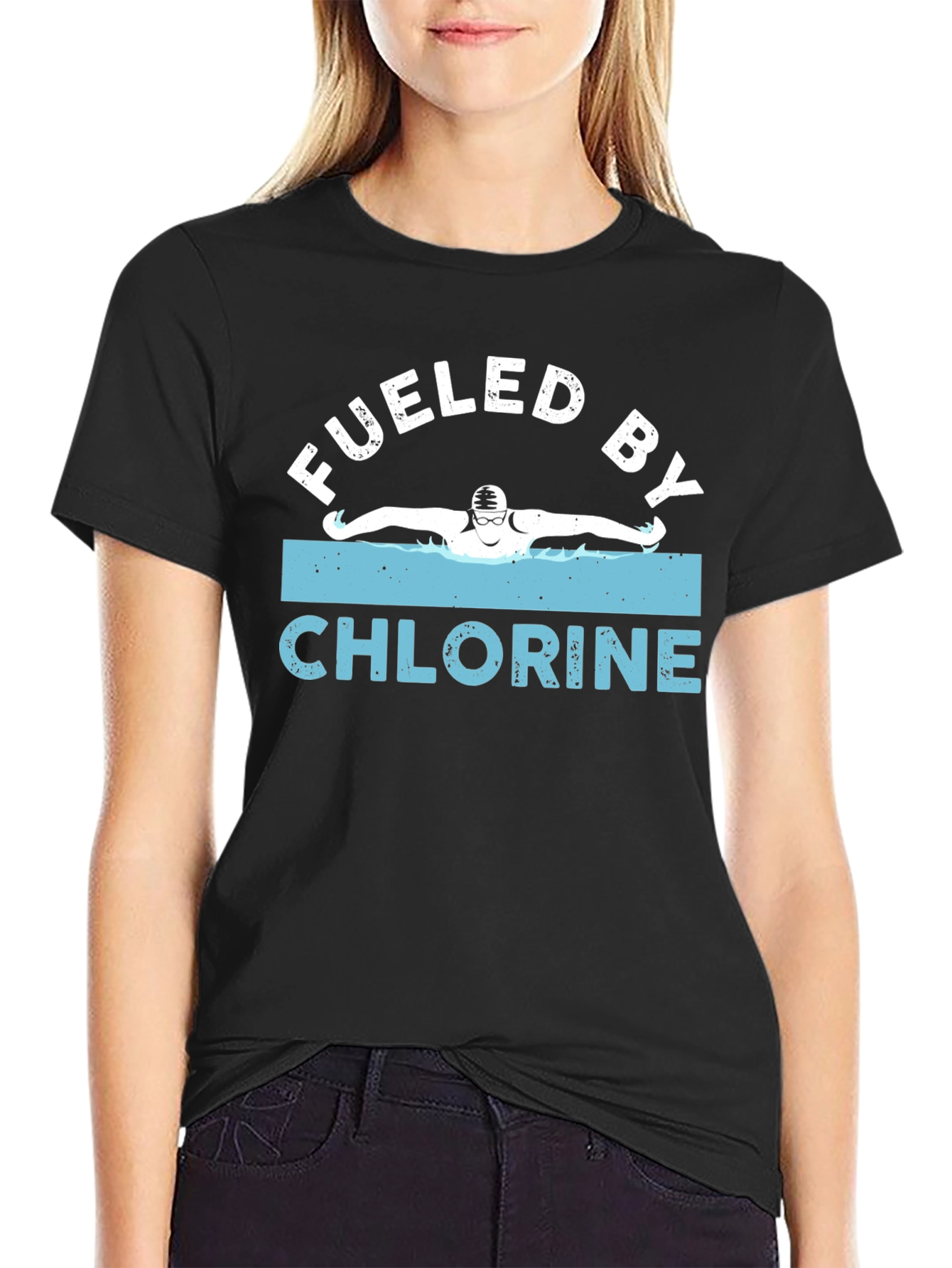 Fueled by Chlorine Swimmer T-Shirt
