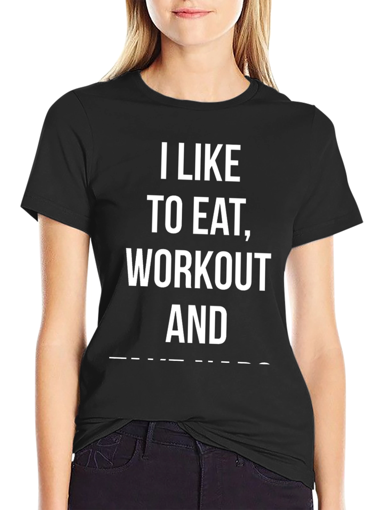 Eat Workout & Nap Black Graphic Tee