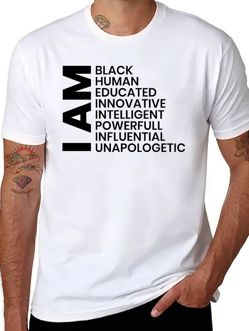 I AM T-Shirt Black Empowerment Tee