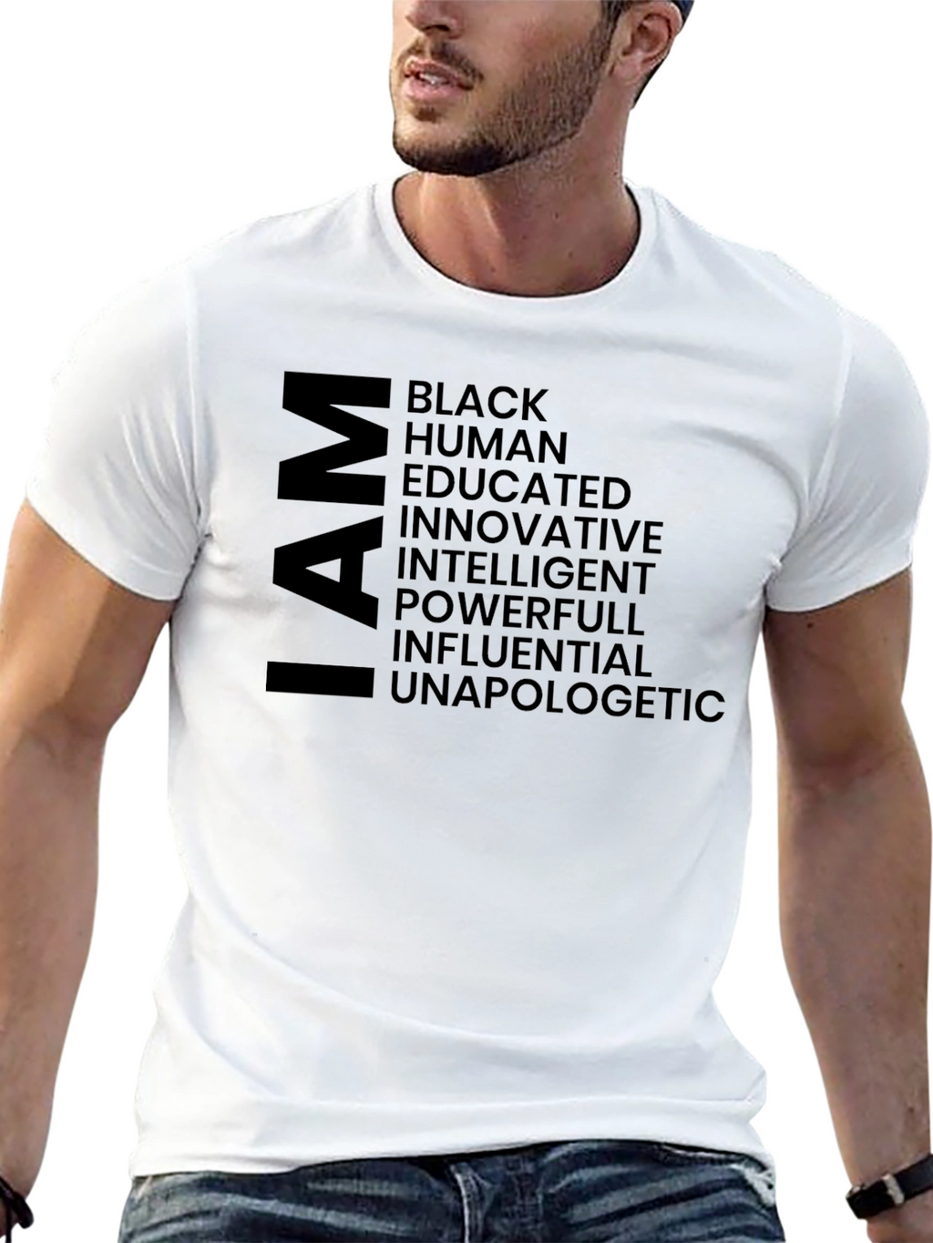 I AM T-Shirt Black Empowerment Tee