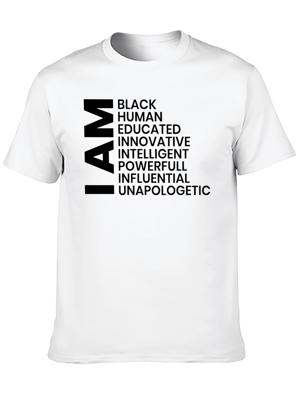 I AM T-Shirt Black Empowerment Tee