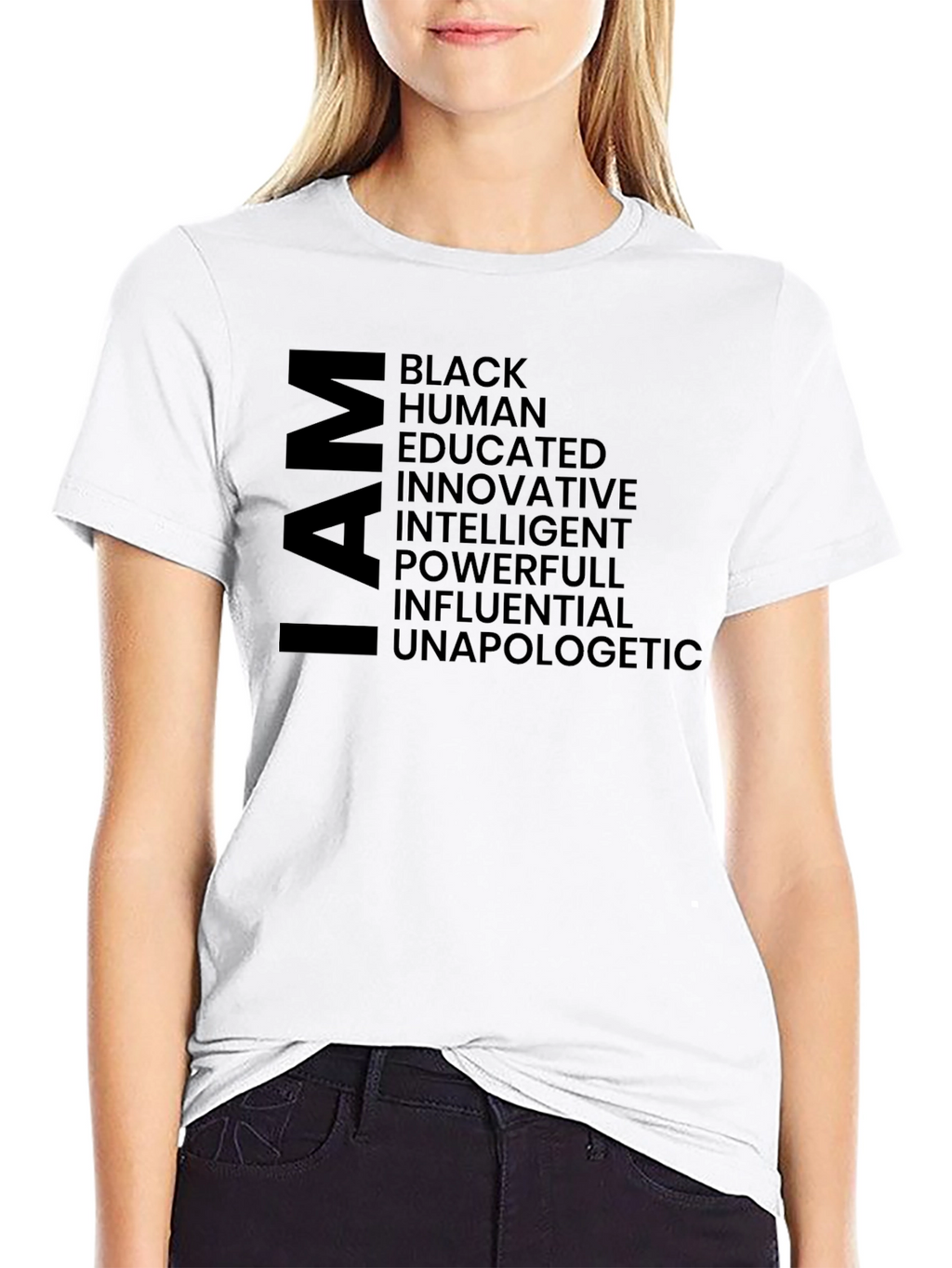 I AM T-Shirt Black Empowerment Tee