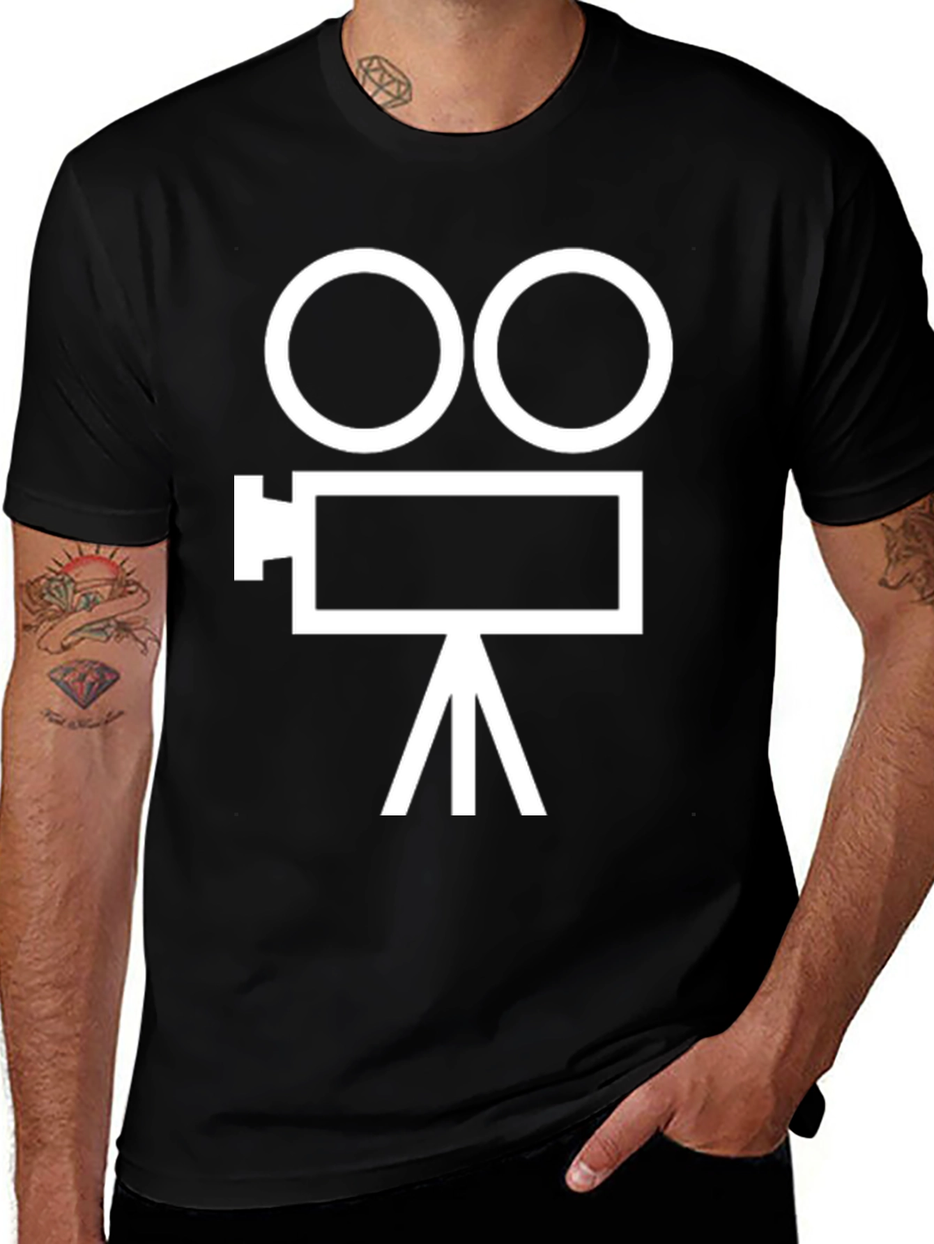 Classic Movie Camera Graphic T-Shirt