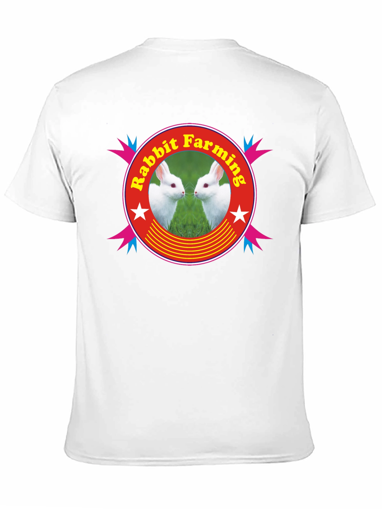 Rabbit Farming Graphic Tee - Black Cotton T-Shirt
