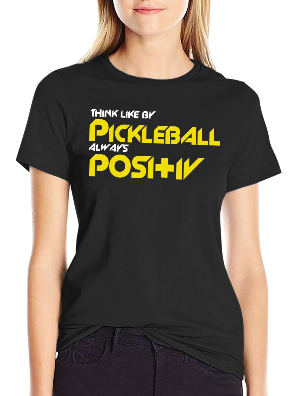Pickleball Positivity Black T-Shirt