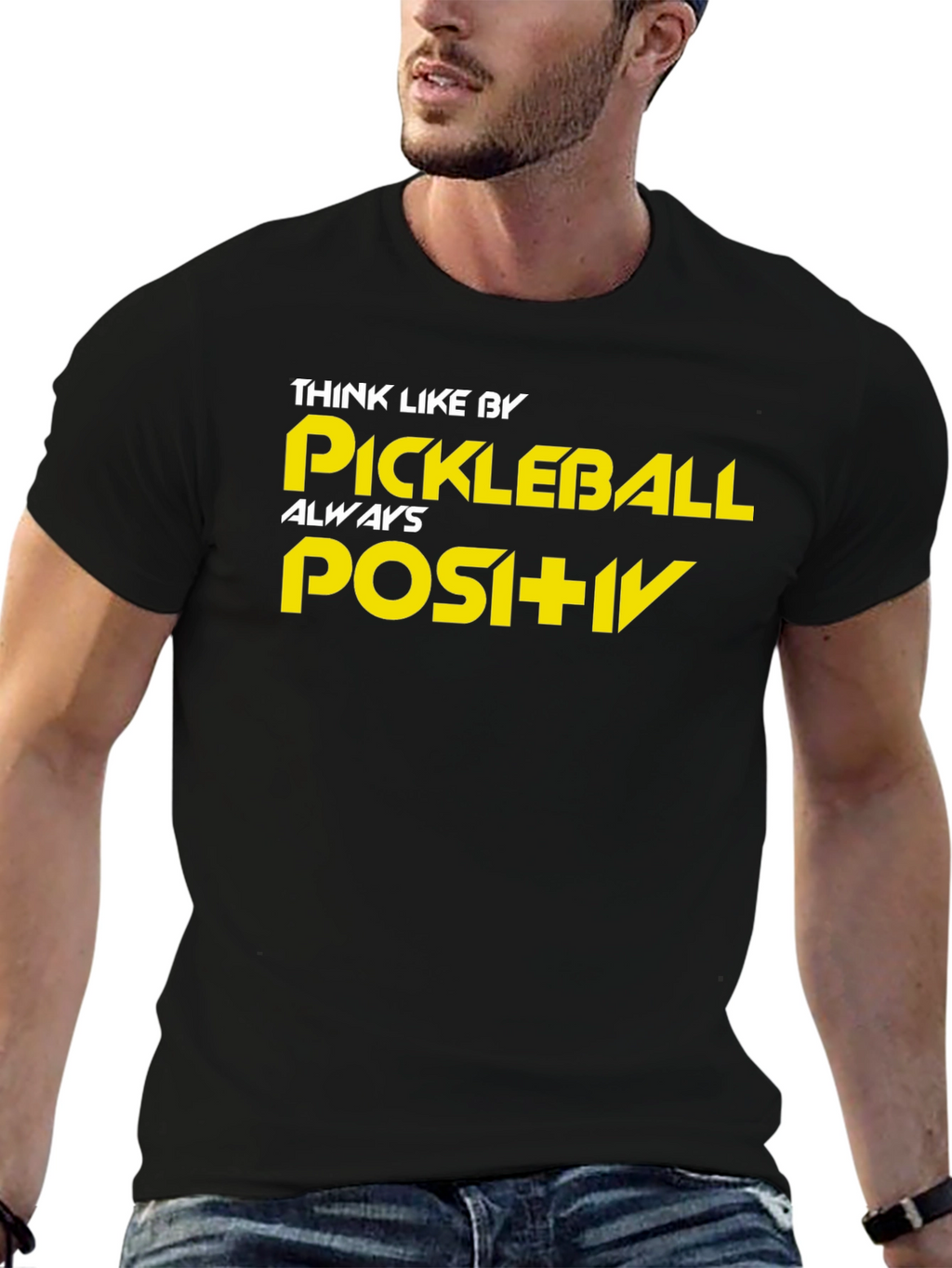Pickleball Positivity Black T-Shirt