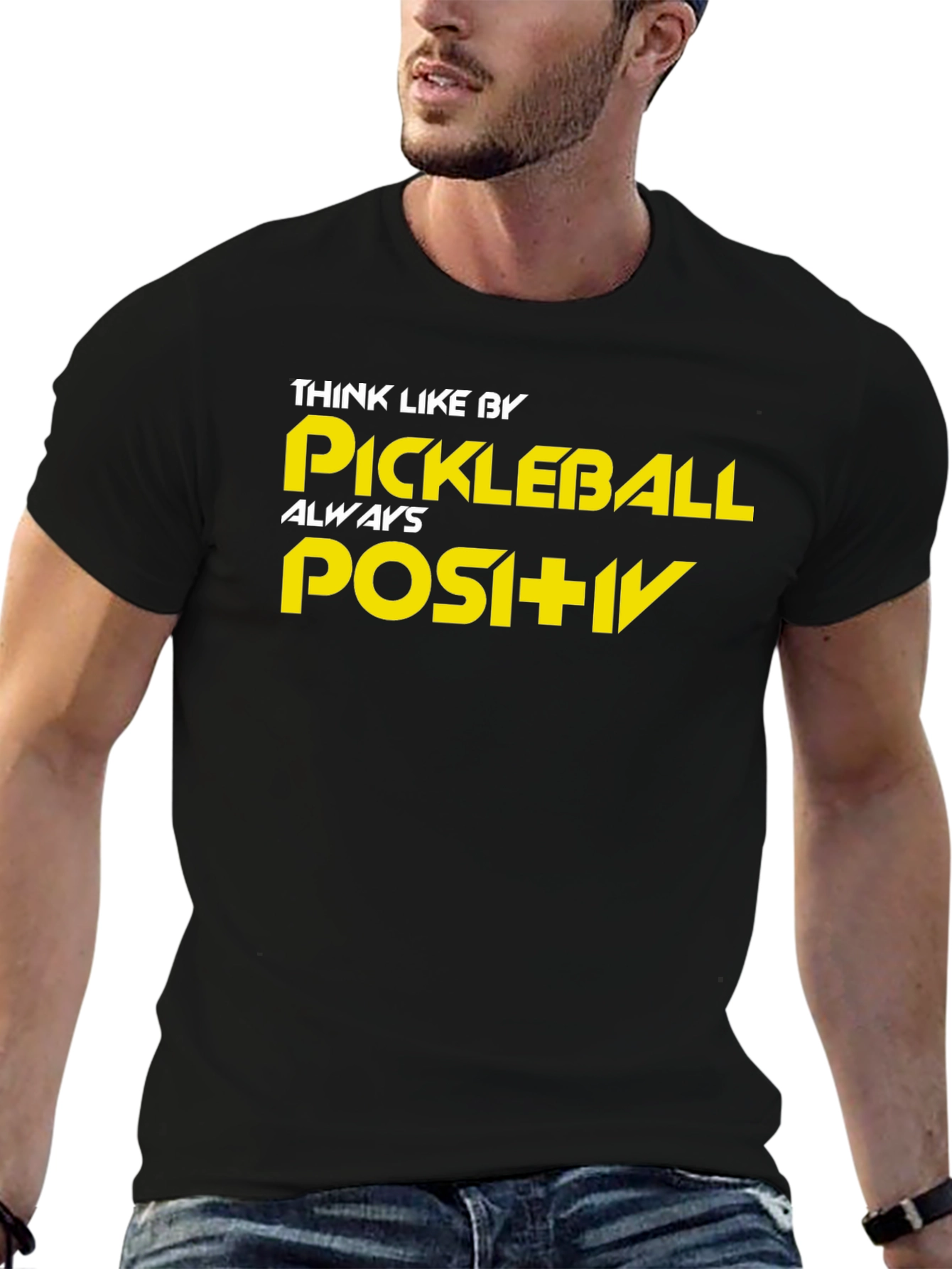 Pickleball Positivity Black T-Shirt
