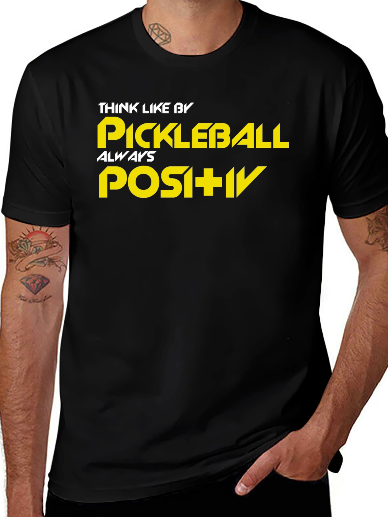 Pickleball Positivity Black T-Shirt