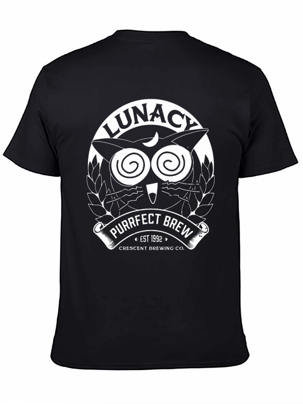 Lunacy Purrfect Brew T-Shirt - Crescent Brewing Co.